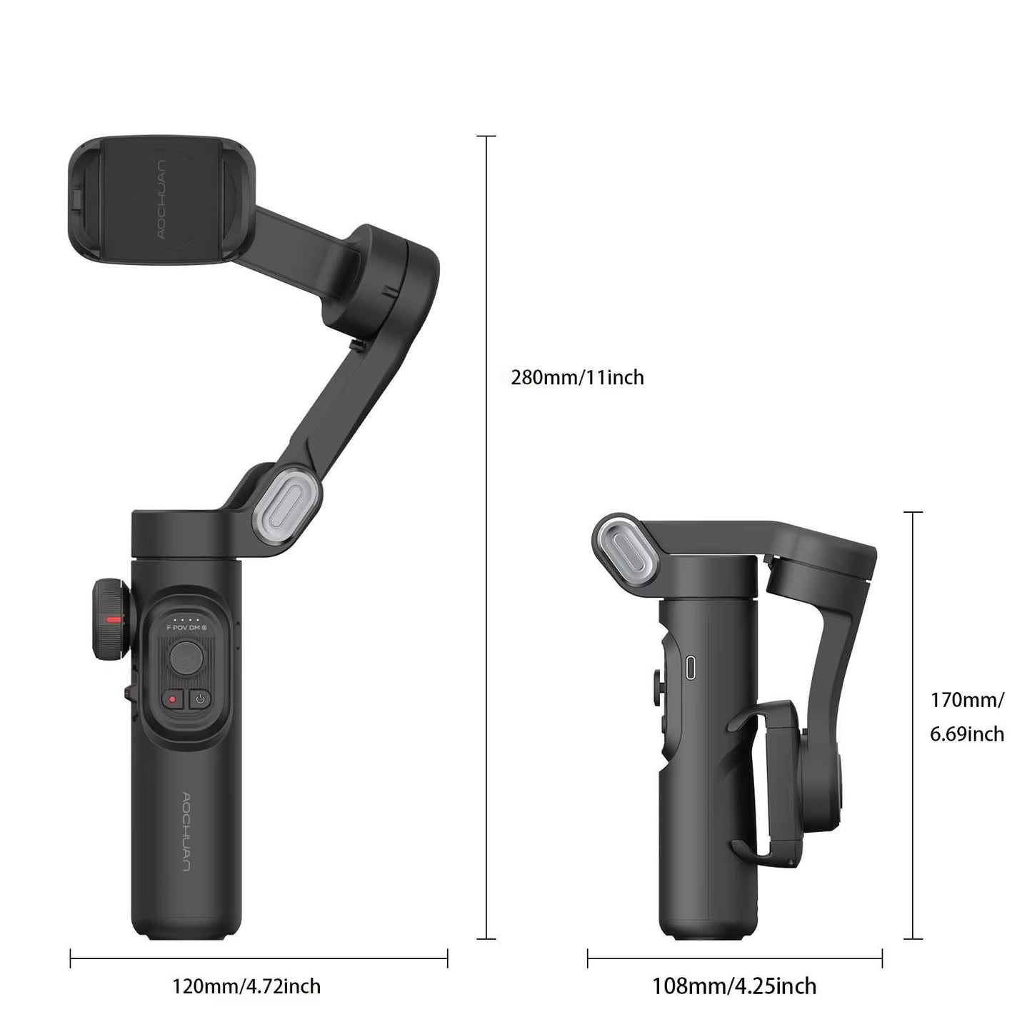 3-Axis Handheld Gimbal Stabilizer for Smartphone with Fill Light for Iphone Android Face Tracking Vlog Smart XE