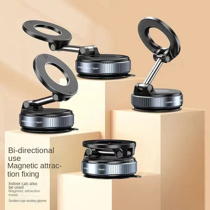 Strong Magnetic Car Phone Holderfoldable Design 360° Adjustable Vacuummount for Car/Desk/Bathroom/Universa