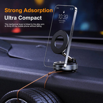 Strong Magnetic Car Phone Holderfoldable Design 360° Adjustable Vacuummount for Car/Desk/Bathroom/Universa